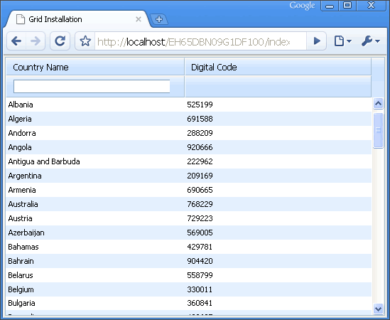 Quick Tables - GridView