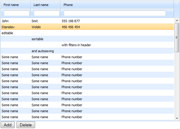 dhtmlxGrid and RoR Example: Editable Ajax Grid