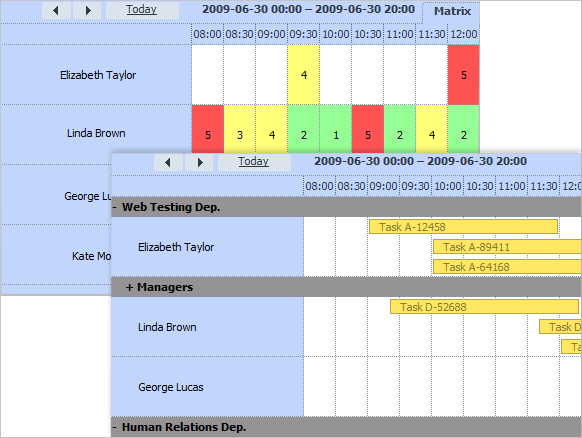 dhtmlxScheduler 2.3 - TimeLine View Modes