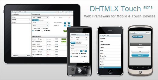 DHTMLX Touch - JavaScript Framework for Mobile Web Applications