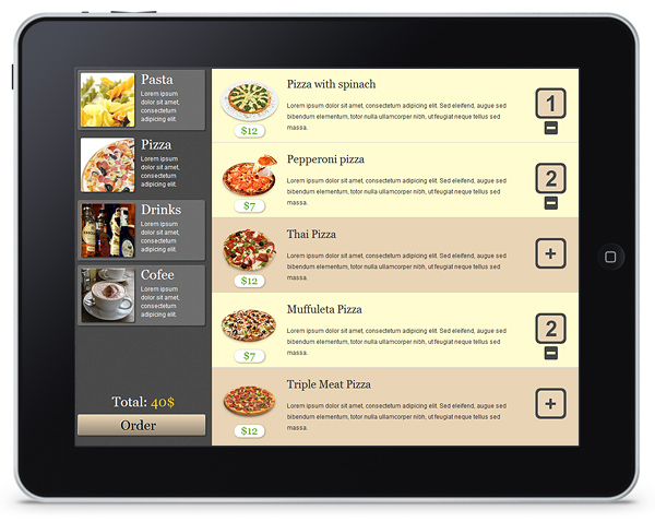 Restaurant Menu App Built with DHTMLX Touch