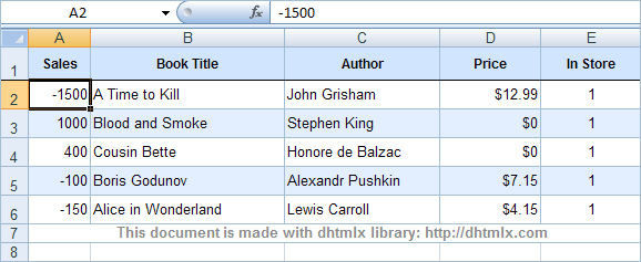 Grid to Excel