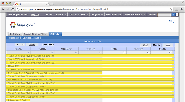 Hot Project - Calendar