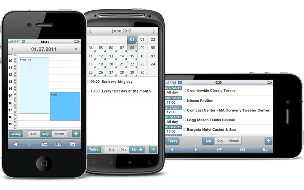 DHTMLX Mobile Scheduling Component