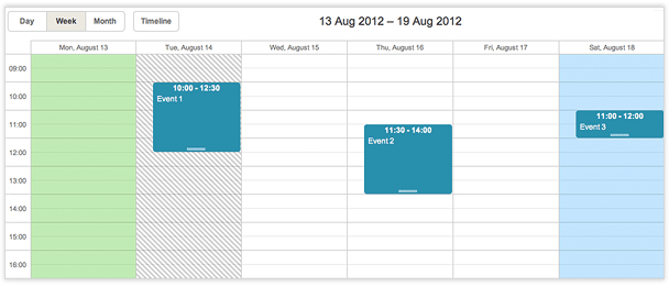 dhtmlxScheduler 3.5 - Custom Style for Time Intervals