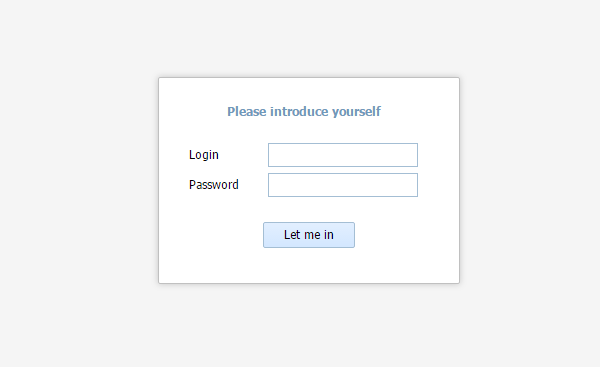 Real Login/Password Form with dhtmlxForm.