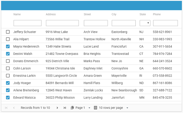 php javascript excel type grids