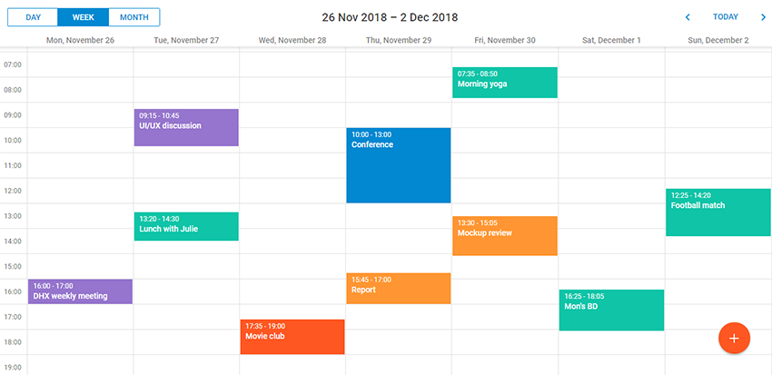 Material skin for Scheduler.NET