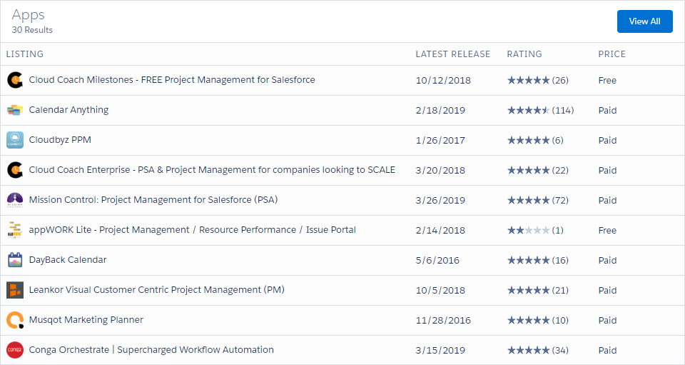 Salesforce Implementation Gantt Chart