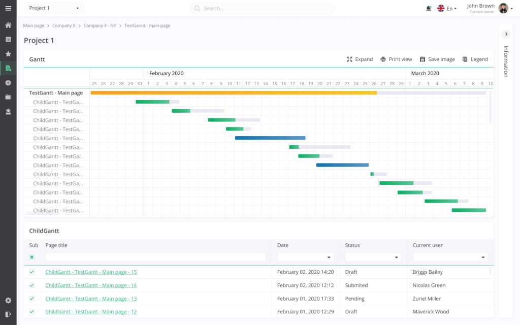 DHTMLX Gantt in workflow automation software