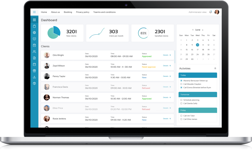 DHTMLX Scheduler in online appointment service