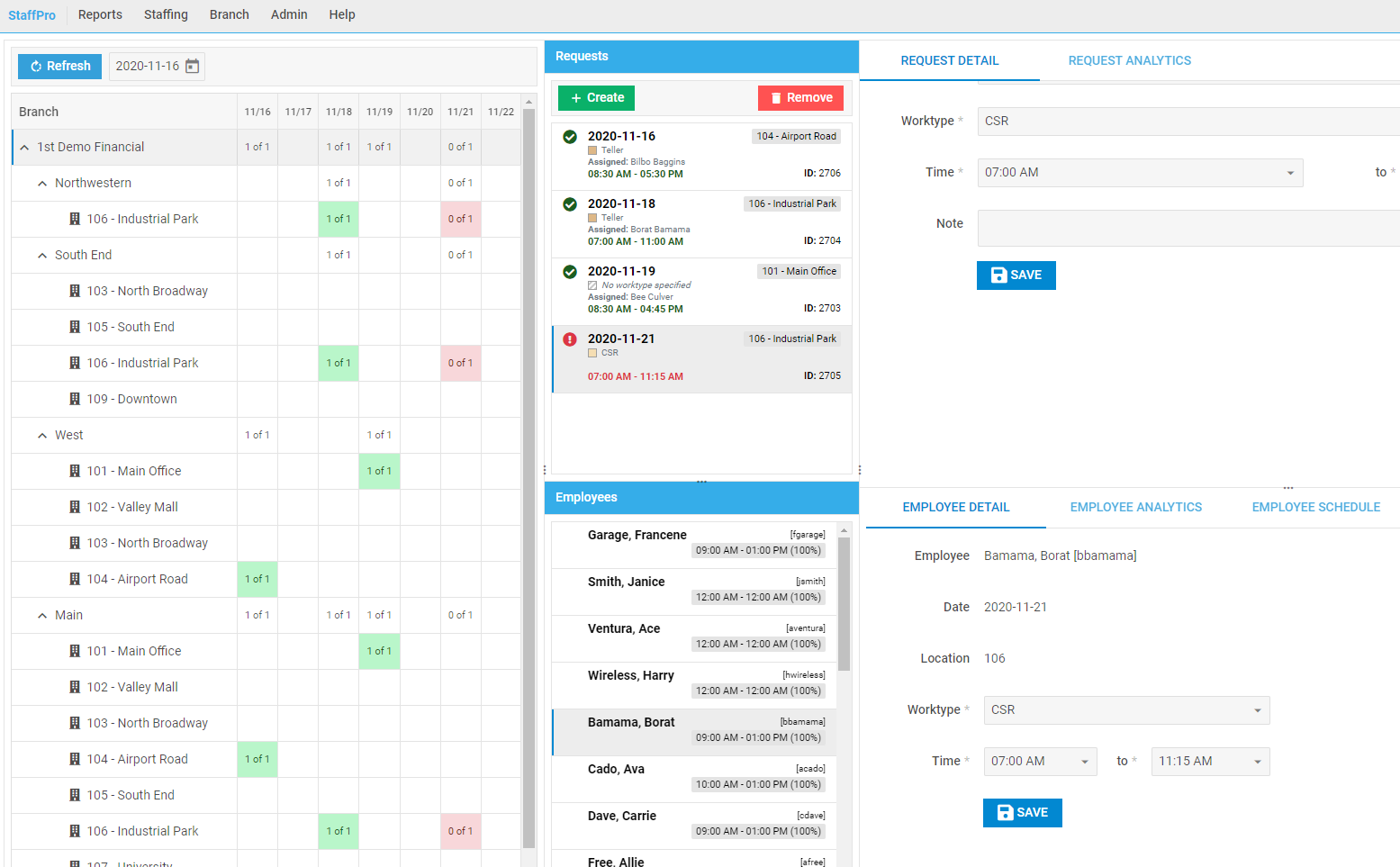 StaffPro Float Page - Customer Spotlight by DHTMLX