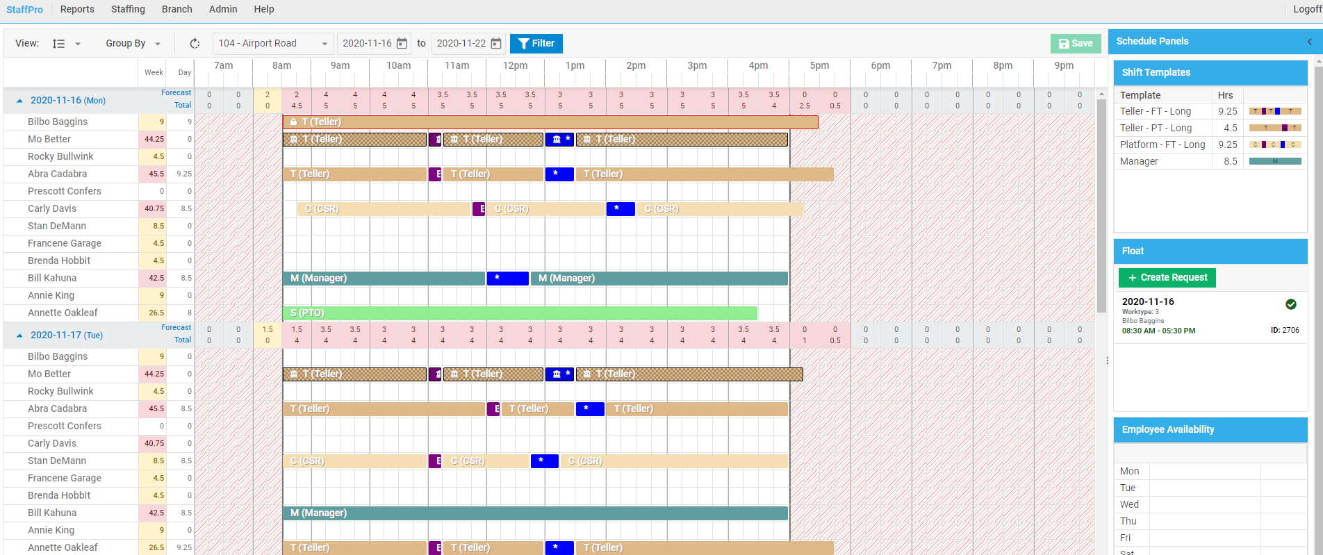 StaffPro Schedule Page - DHTMLX Spotlight  by DHTMLX