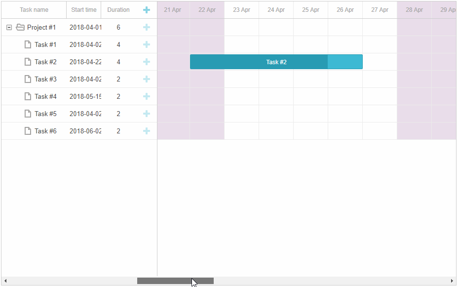 DHTMLX Gantt - working calendar - global calendar