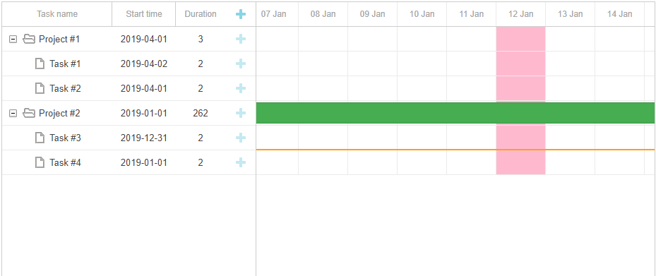 DHTMLX Gantt -  working calendar