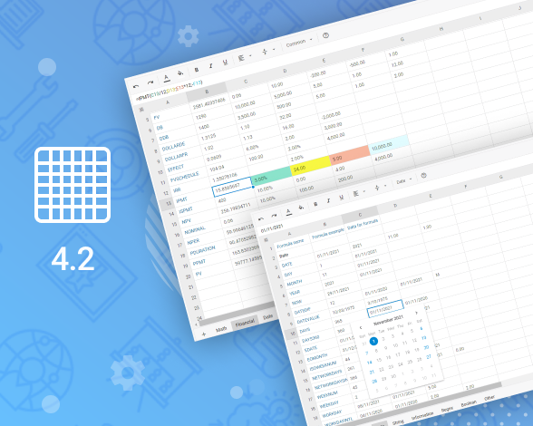 DHTMLX Spreadsheet - new v4.2