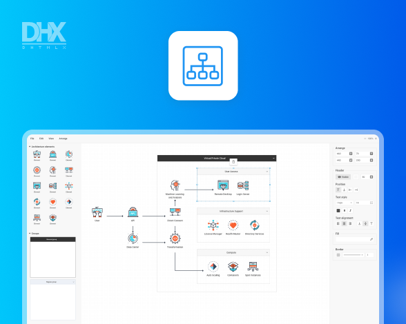 overview of DHTMLX Diagram editor