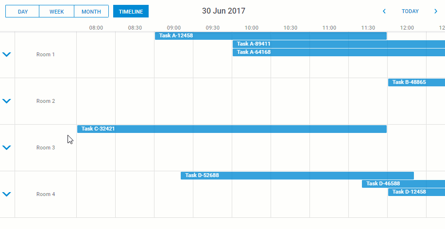 Timeline view - setting height for sections