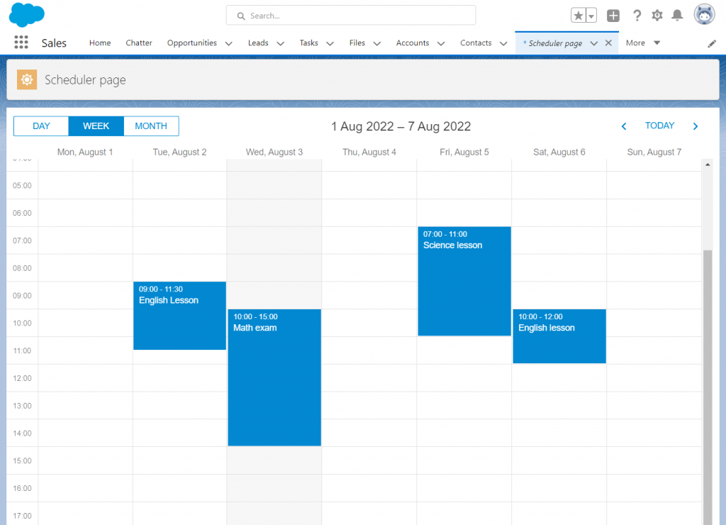 DHTMLX Scheduler in Salesforce