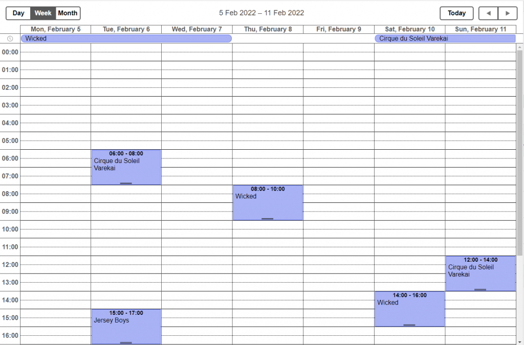 DHTMLX Scheduler - high-contrast skin