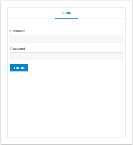 login form - login button