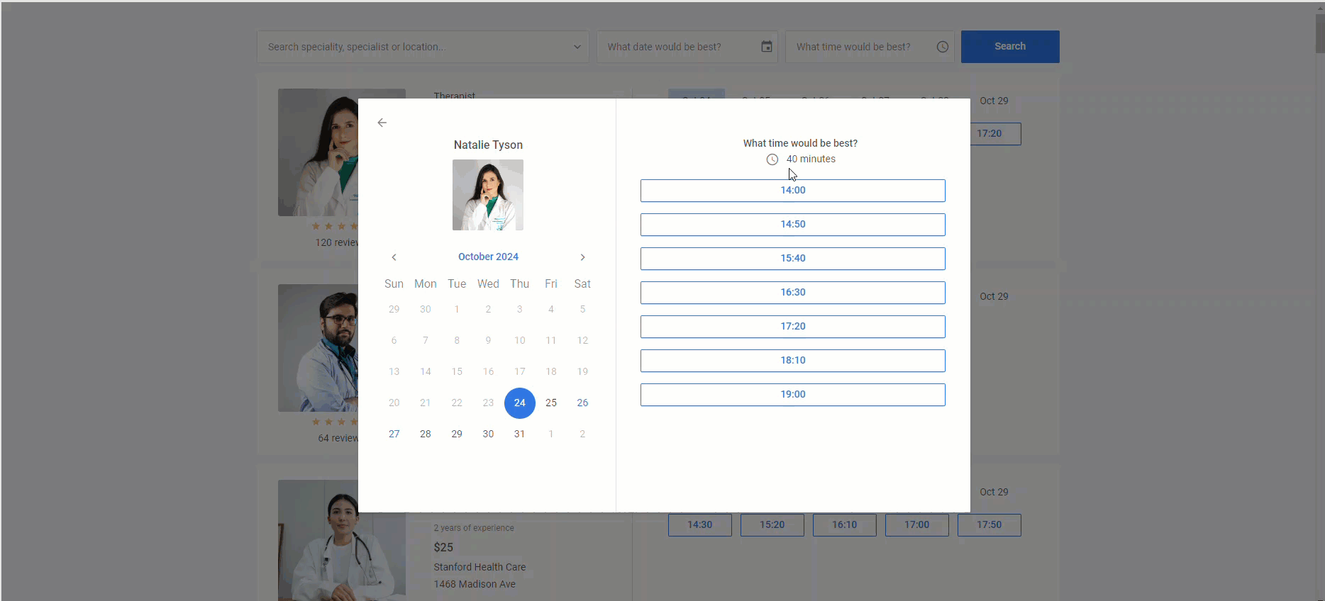 2- nd approach to working with time slots 