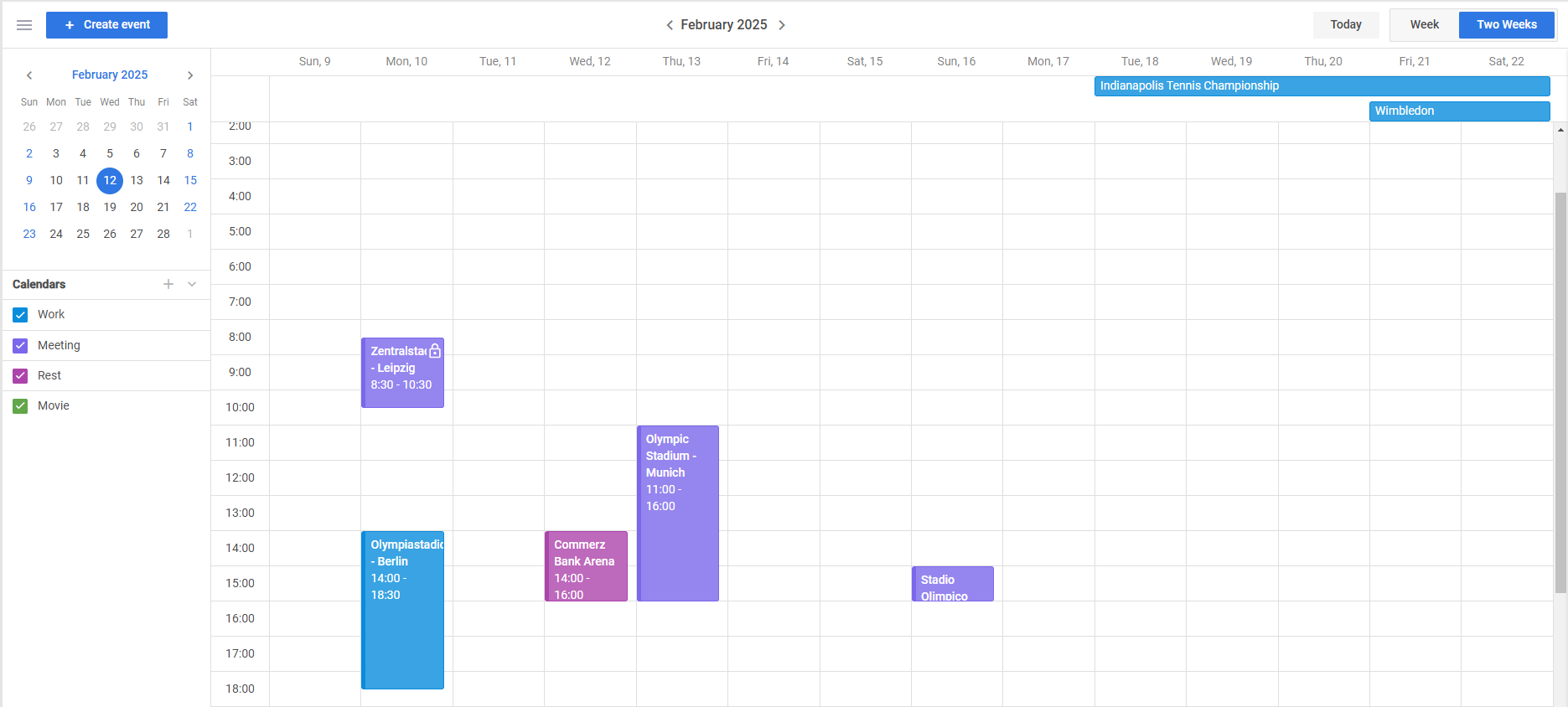 Custom view - 2-Week View