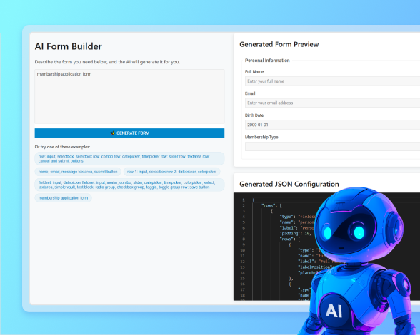 AI Form Builder based on DHTMLX Form