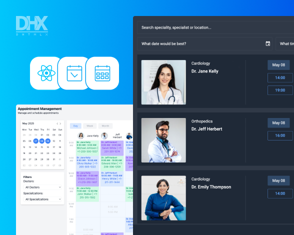 DHTMLX React Doctor Appointment Demo
