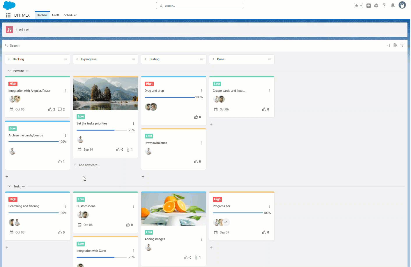 Kanban in Salesforce environment