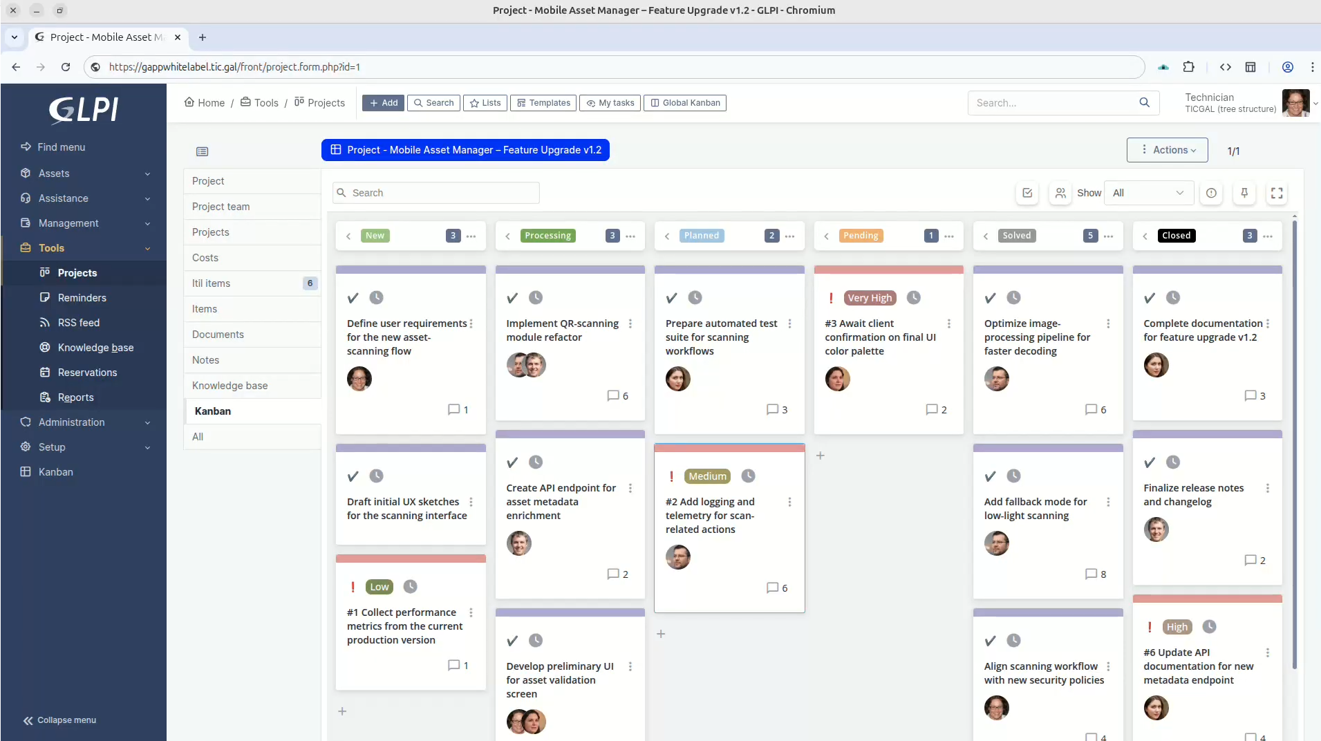 DHTMLX Kanban in customer's project