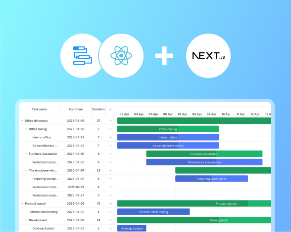 reasons to use DHTMLX React Gantt with Next.js