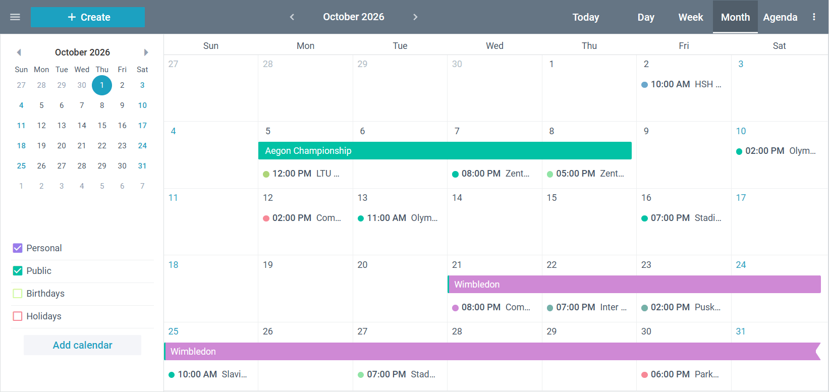 Webix Scheduler for planning and scheduling