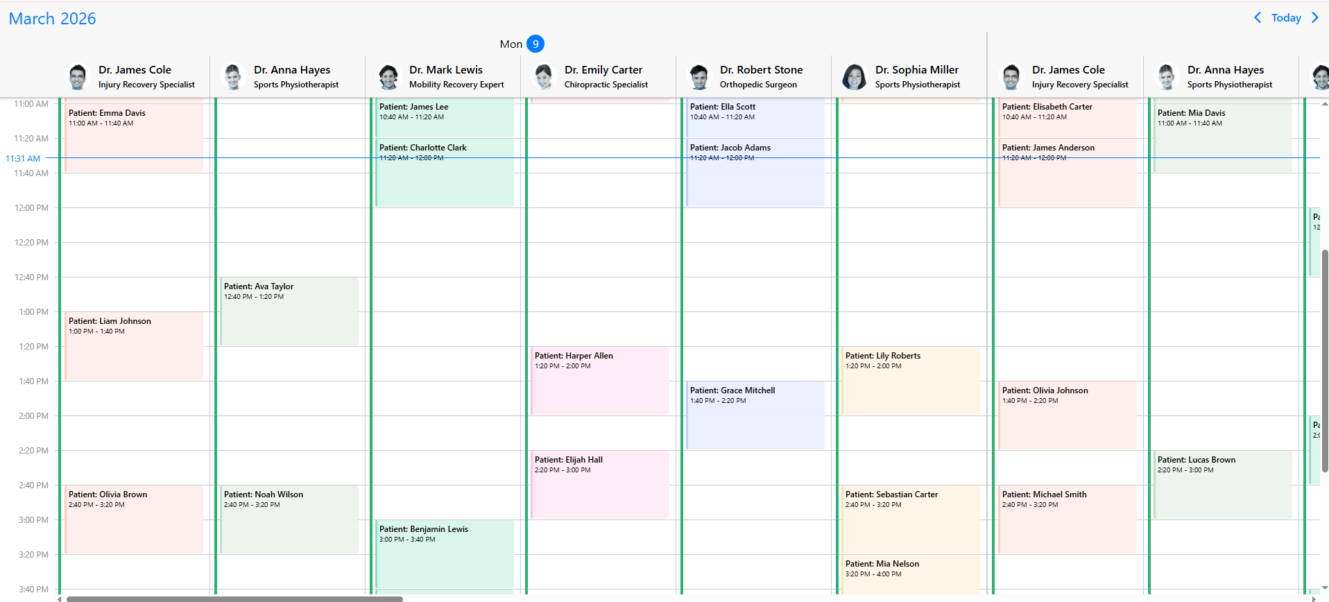 booking system built with Mobiscroll