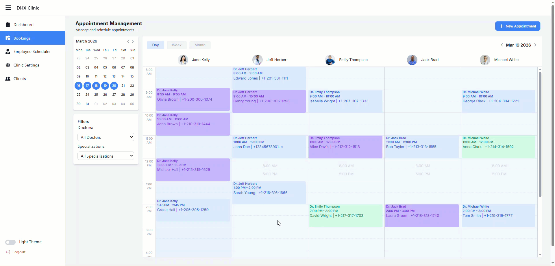 managing resources in the booking system