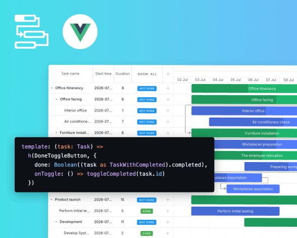 Vue Gantt wrapper