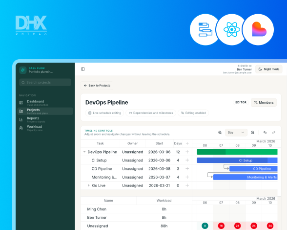 DHTMLX Lovable Starter app