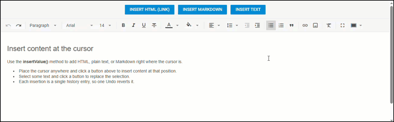 inserting content programmatically