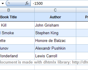 dhtmlx grid column types