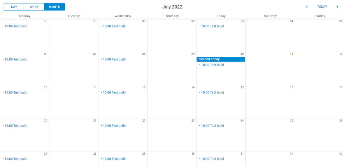 Salesforce Scheduler events