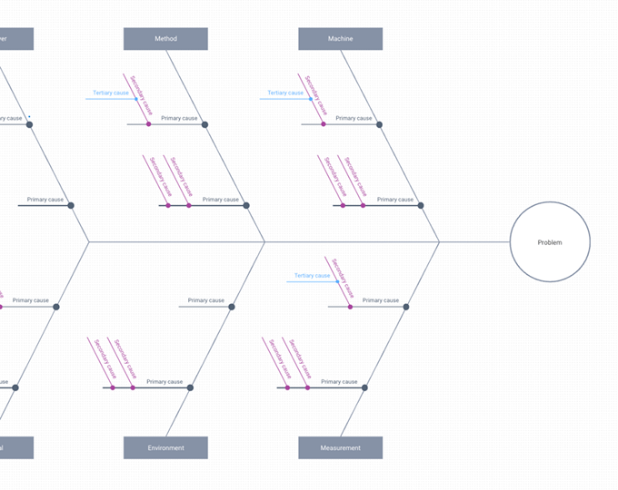 Fishbone with Multiple Causes