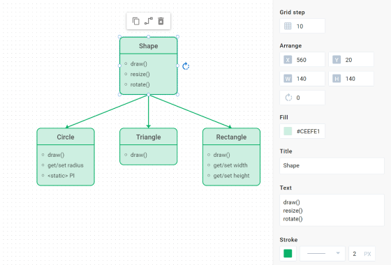 JavaScript UML Class Diagram - DHTMLX Diagram