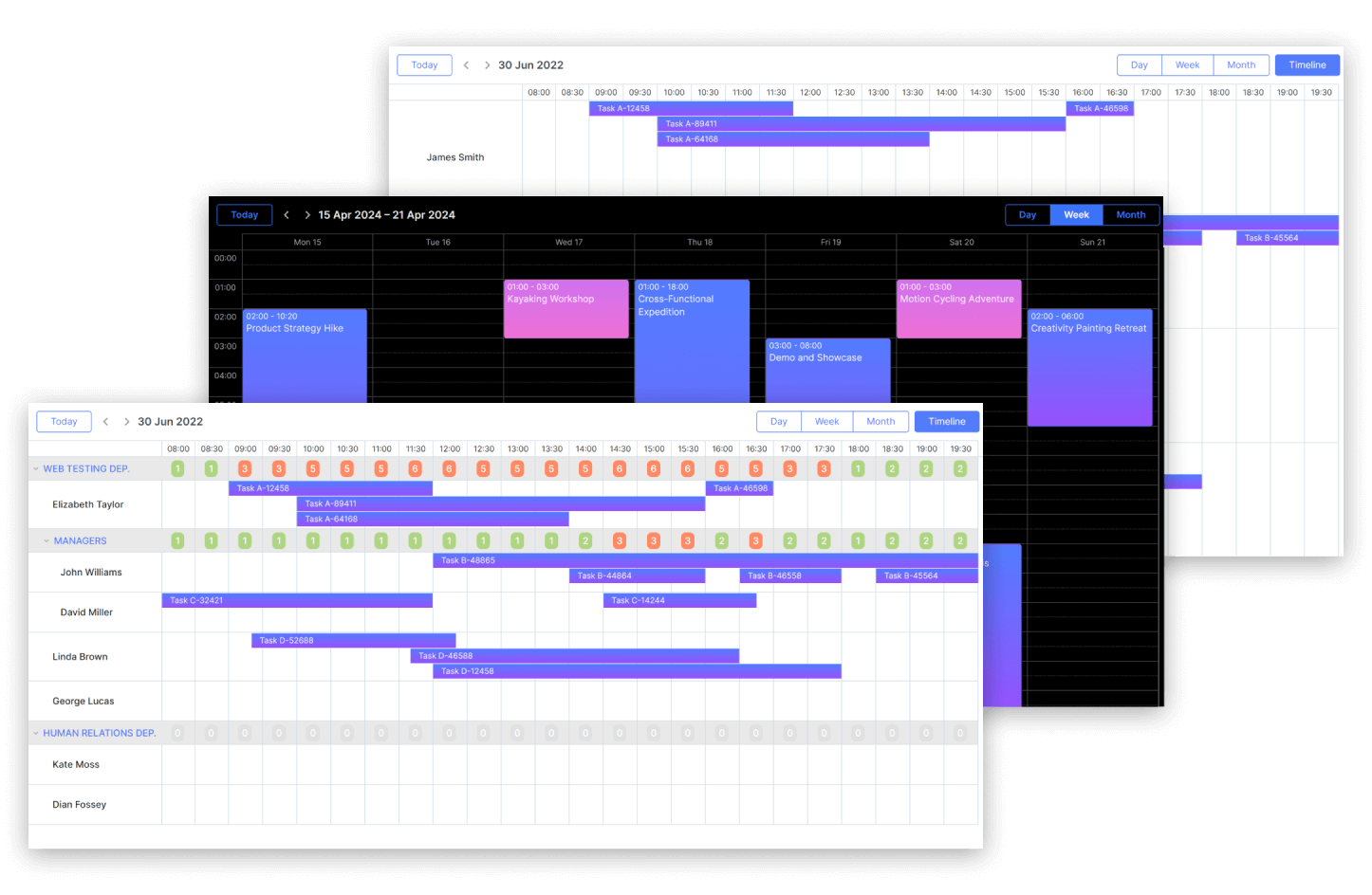 PRO and Standard Features of DHTMLX Scheduler