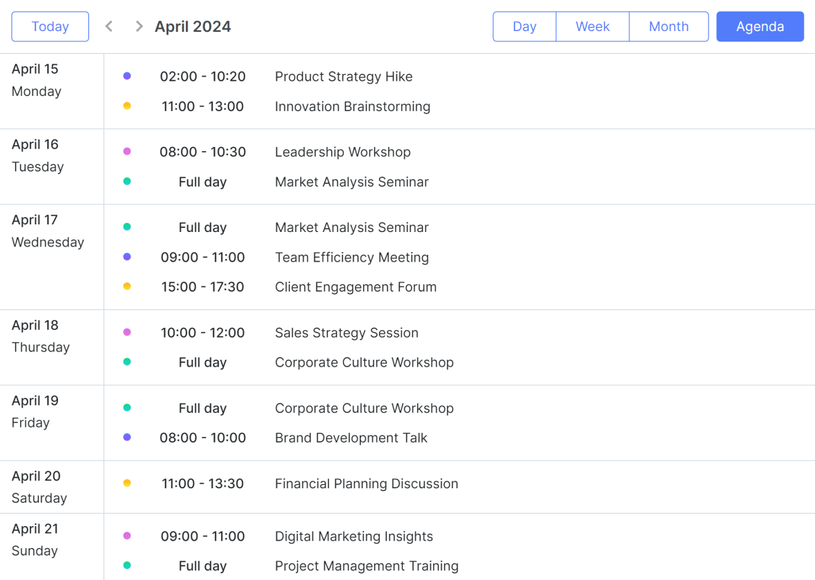 Vue JS Scheduler Calendar DHTMLX Scheduler