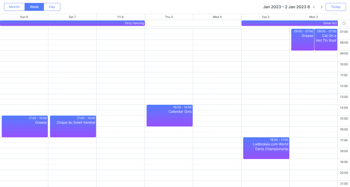 PRO and Standard Features of DHTMLX Scheduler