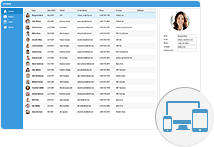 CRM system - javascript user interface