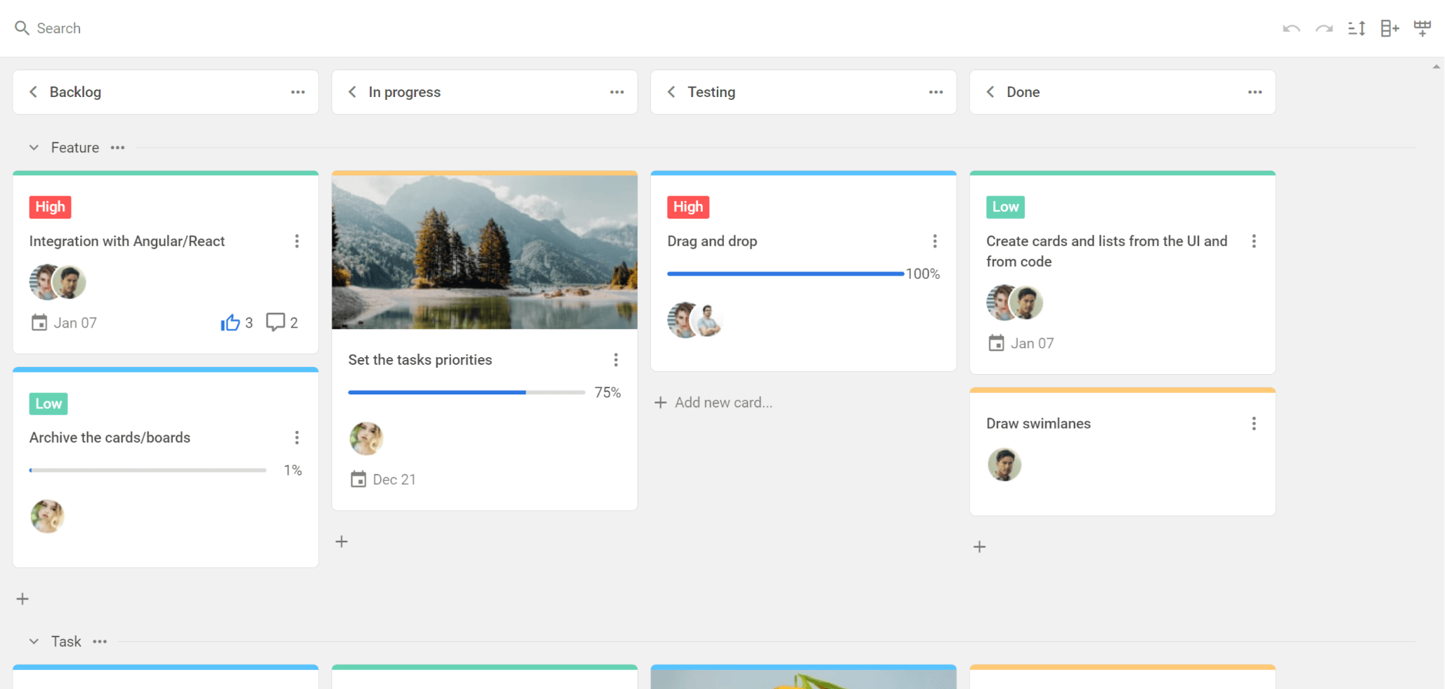 JavaScript Kanban Board