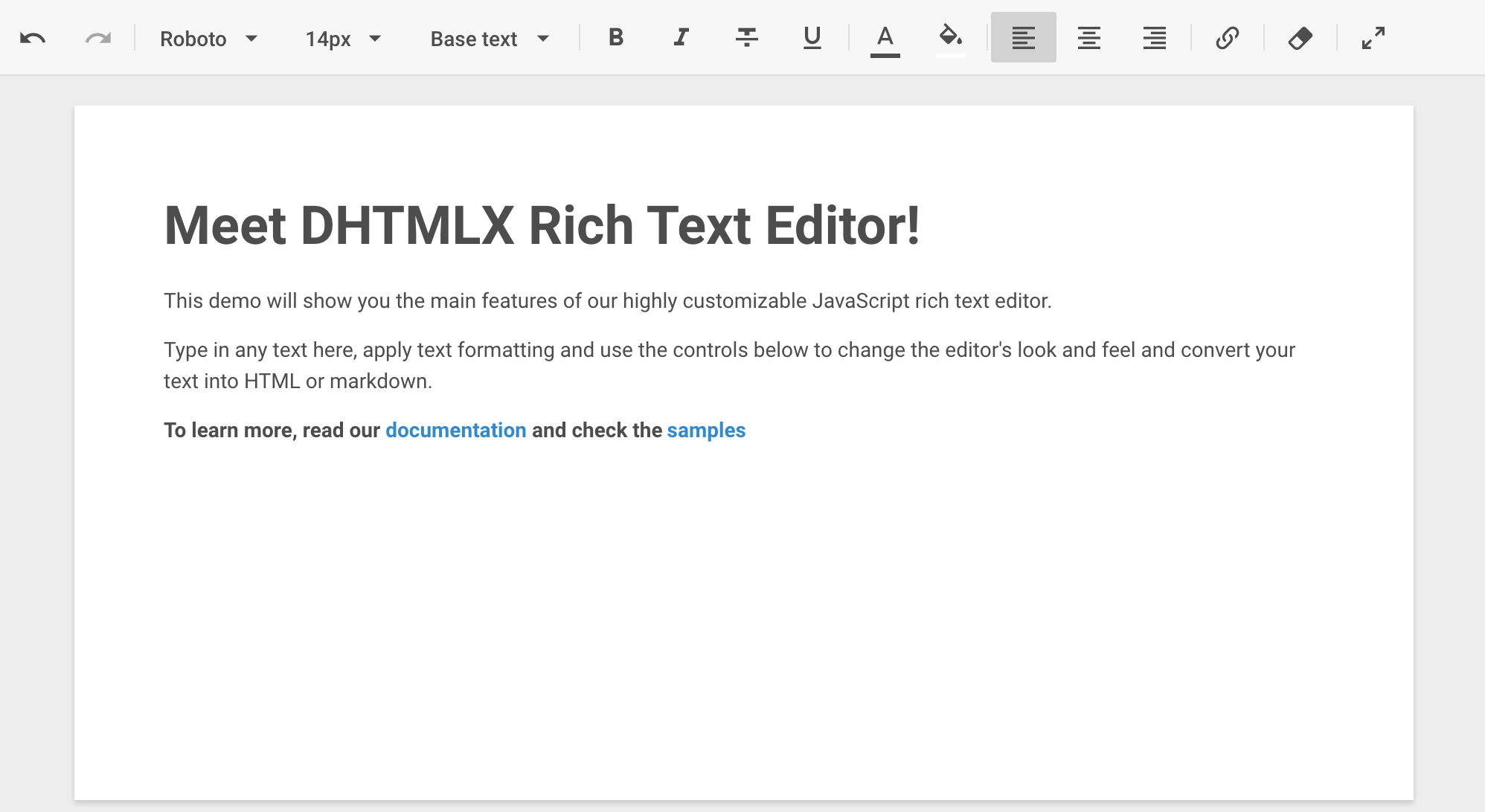 JavaScript Rich Text Editor