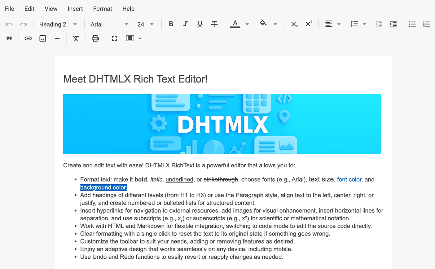 Rich Text Editor