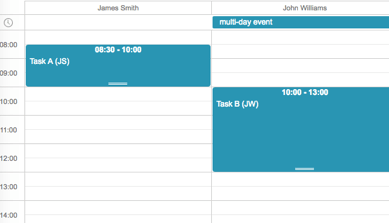 JavaScript event calendar